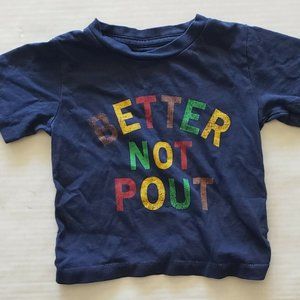 Peek Baby Size m(6/12) T-Shirt "Better Not Pout"